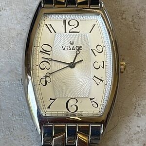 Visage men battery water resistant silver and gold